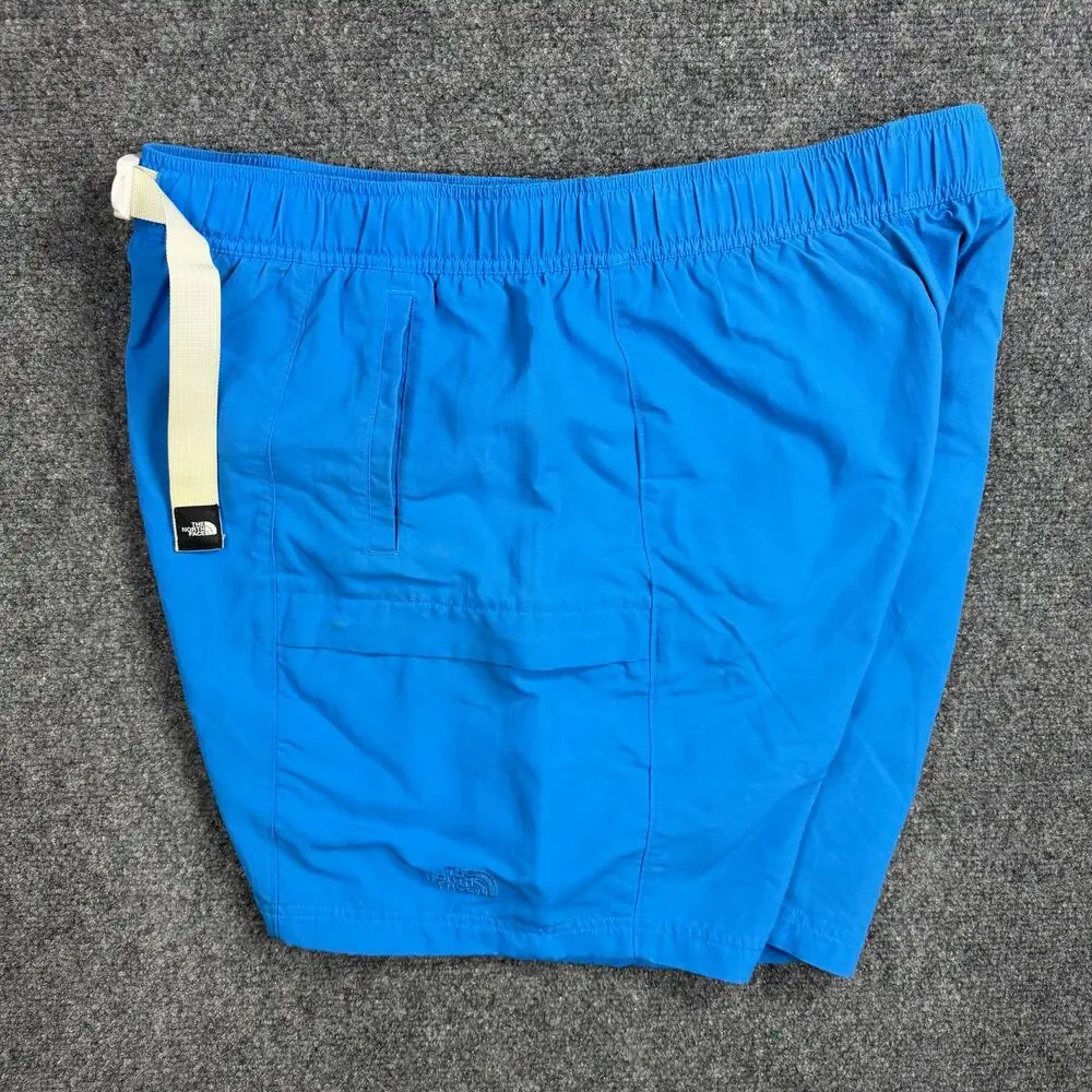 The North Face Class V Men’s XL Blue Nylon Belted Shorts 7” Inseam Mesh Lined